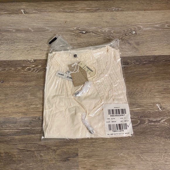 Madewell warm pin tuck tie neck top - Picture 4 of 4